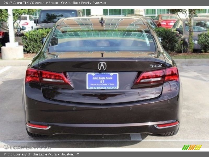 Crystal Black Pearl / Espresso 2017 Acura TLX V6 Advance Sedan