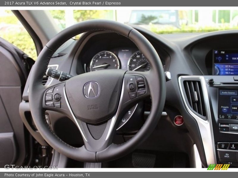 Crystal Black Pearl / Espresso 2017 Acura TLX V6 Advance Sedan