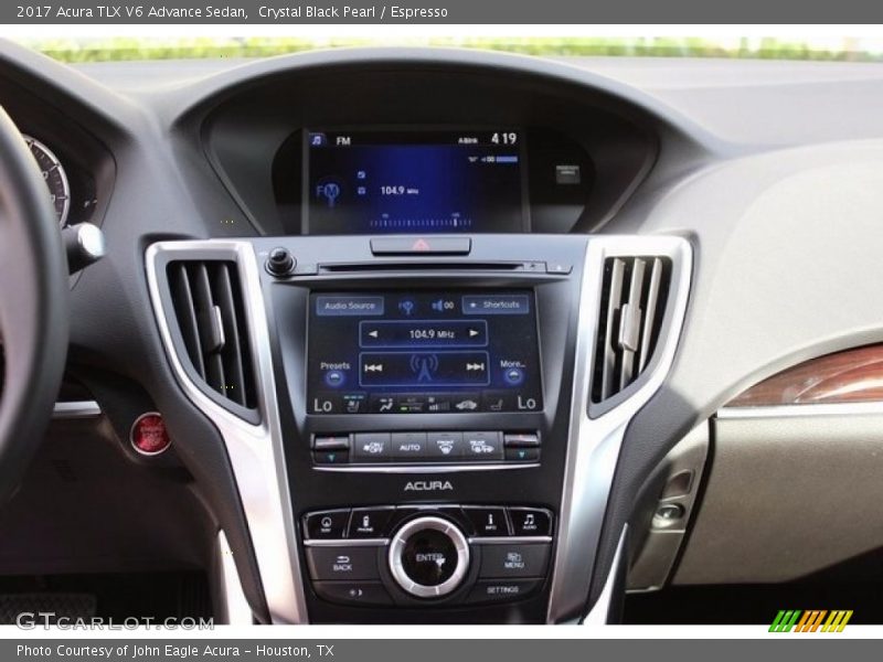 Crystal Black Pearl / Espresso 2017 Acura TLX V6 Advance Sedan