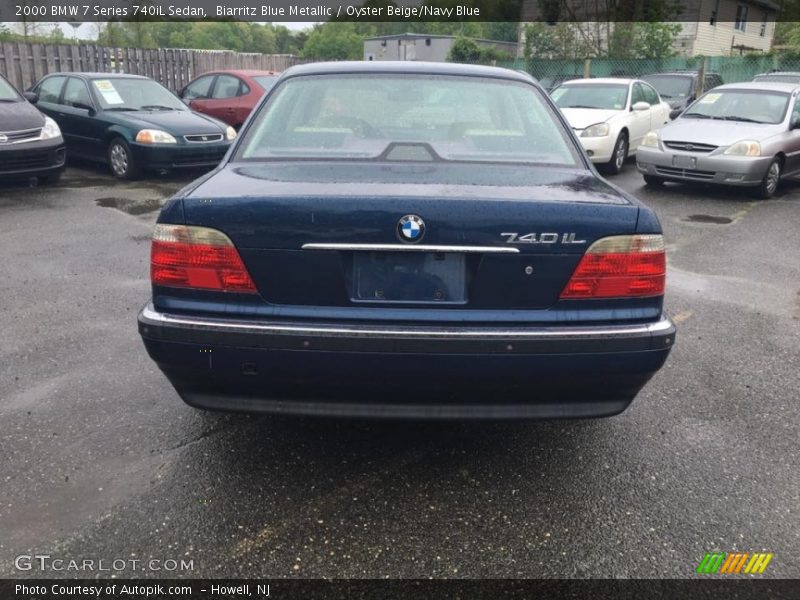 Biarritz Blue Metallic / Oyster Beige/Navy Blue 2000 BMW 7 Series 740iL Sedan