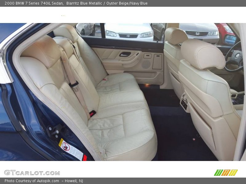 Biarritz Blue Metallic / Oyster Beige/Navy Blue 2000 BMW 7 Series 740iL Sedan