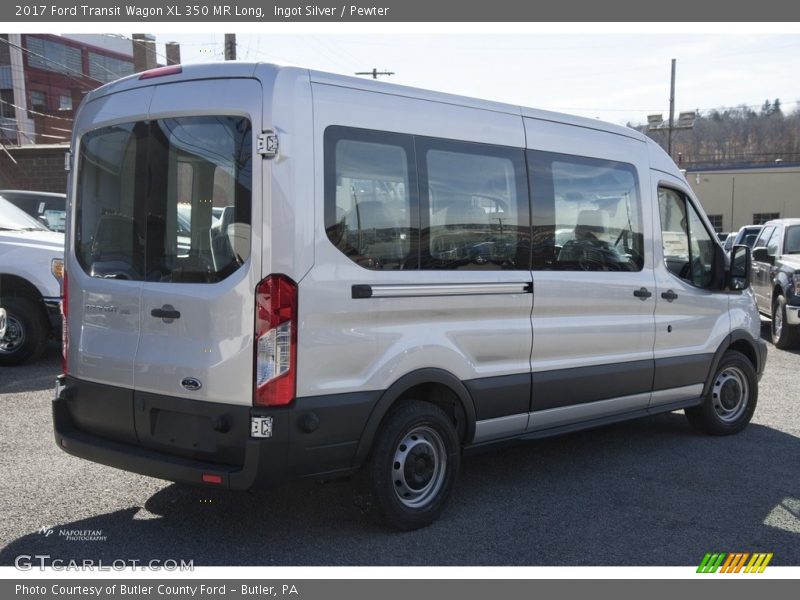 Ingot Silver / Pewter 2017 Ford Transit Wagon XL 350 MR Long