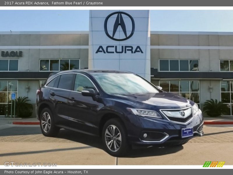 Fathom Blue Pearl / Graystone 2017 Acura RDX Advance