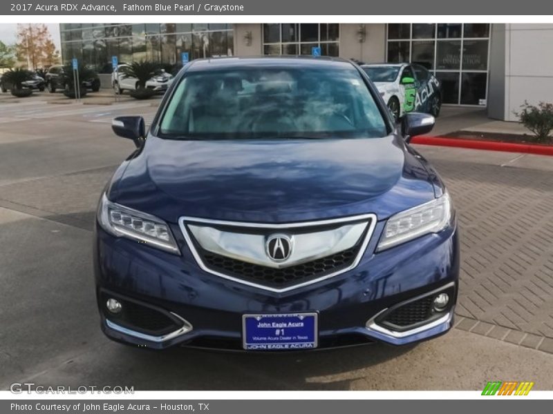 Fathom Blue Pearl / Graystone 2017 Acura RDX Advance