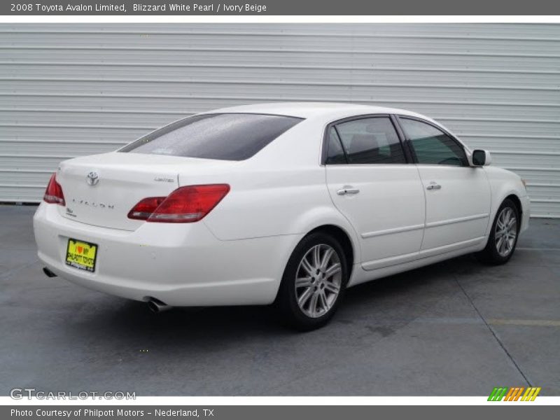 Blizzard White Pearl / Ivory Beige 2008 Toyota Avalon Limited
