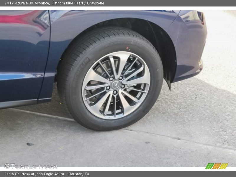 Fathom Blue Pearl / Graystone 2017 Acura RDX Advance