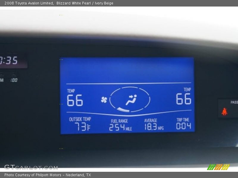 Blizzard White Pearl / Ivory Beige 2008 Toyota Avalon Limited
