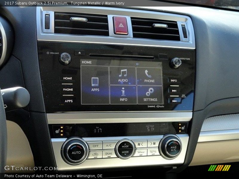 Tungsten Metallic / Warm Ivory 2017 Subaru Outback 2.5i Premium