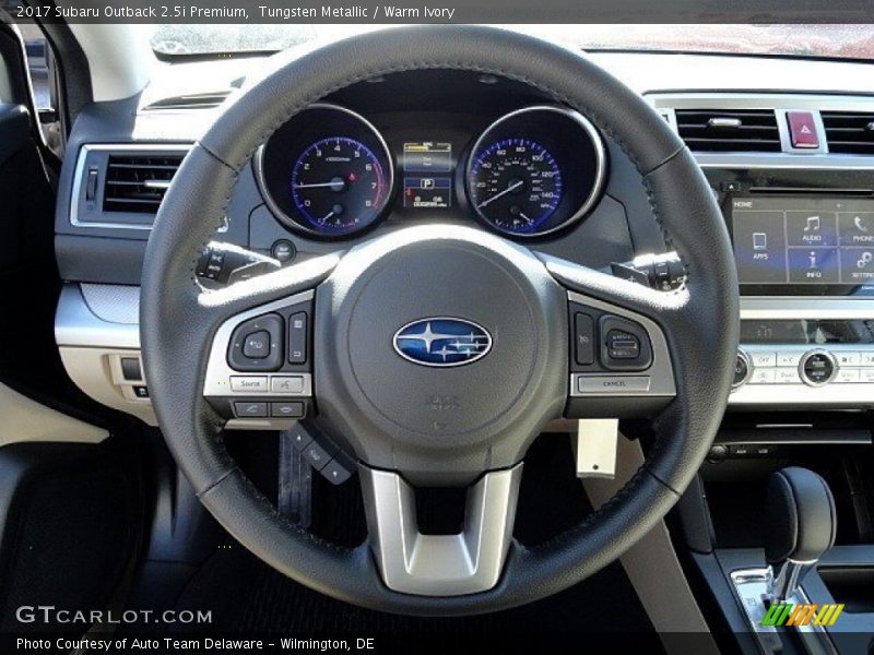 Tungsten Metallic / Warm Ivory 2017 Subaru Outback 2.5i Premium