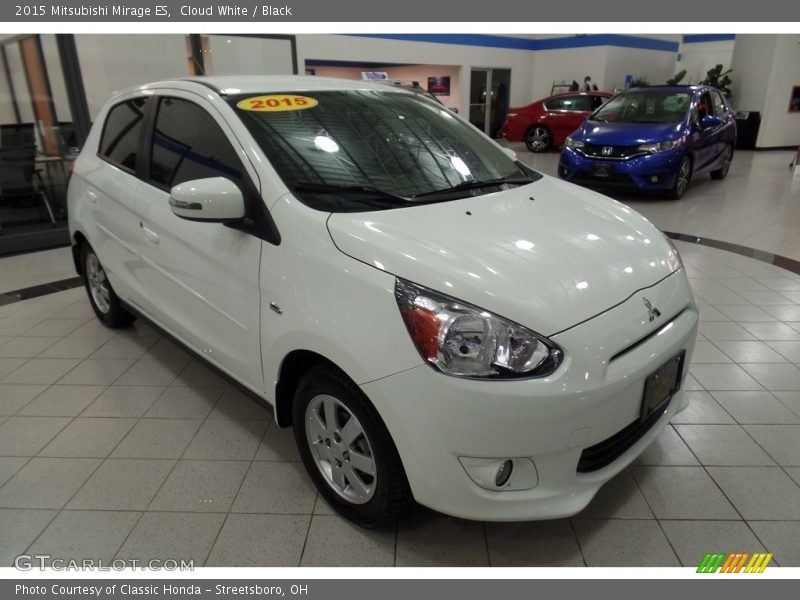 Cloud White / Black 2015 Mitsubishi Mirage ES