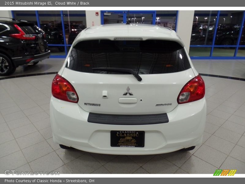 Cloud White / Black 2015 Mitsubishi Mirage ES