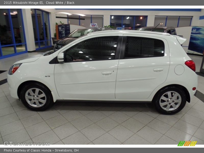 Cloud White / Black 2015 Mitsubishi Mirage ES