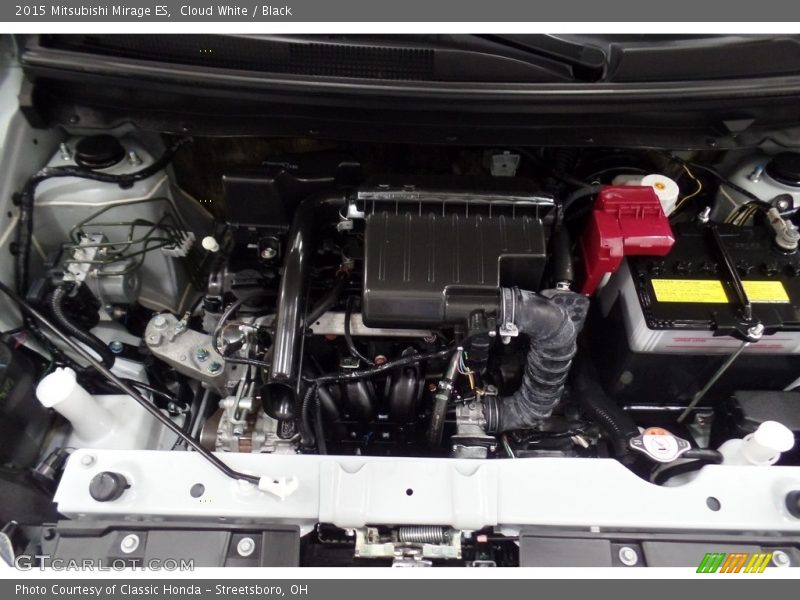 Cloud White / Black 2015 Mitsubishi Mirage ES