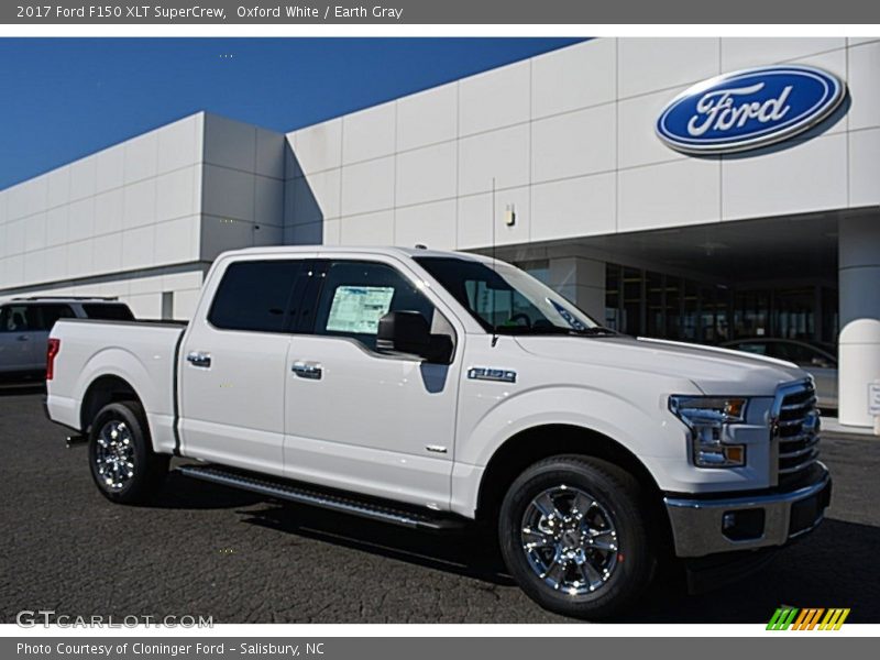 Oxford White / Earth Gray 2017 Ford F150 XLT SuperCrew