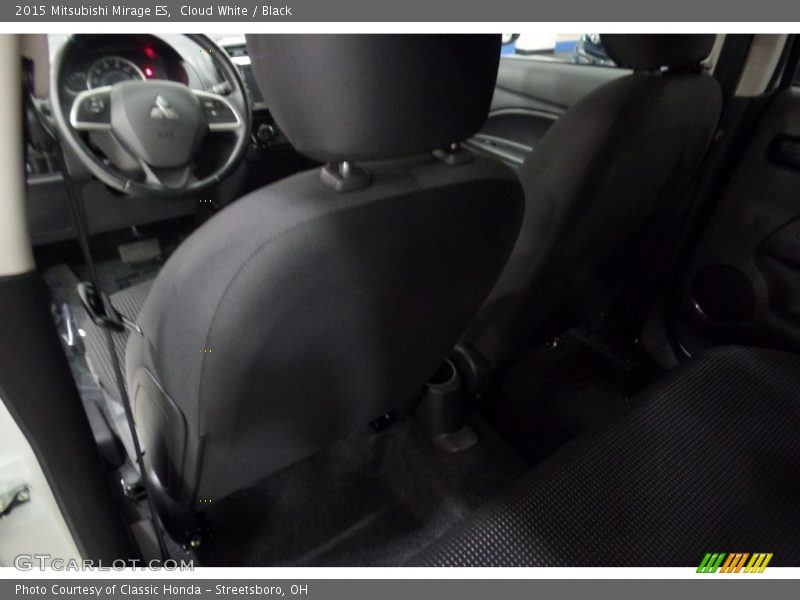 Cloud White / Black 2015 Mitsubishi Mirage ES