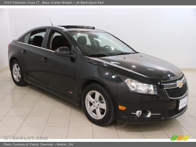 Black Granite Metallic / Jet Black/Sport Red 2014 Chevrolet Cruze LT