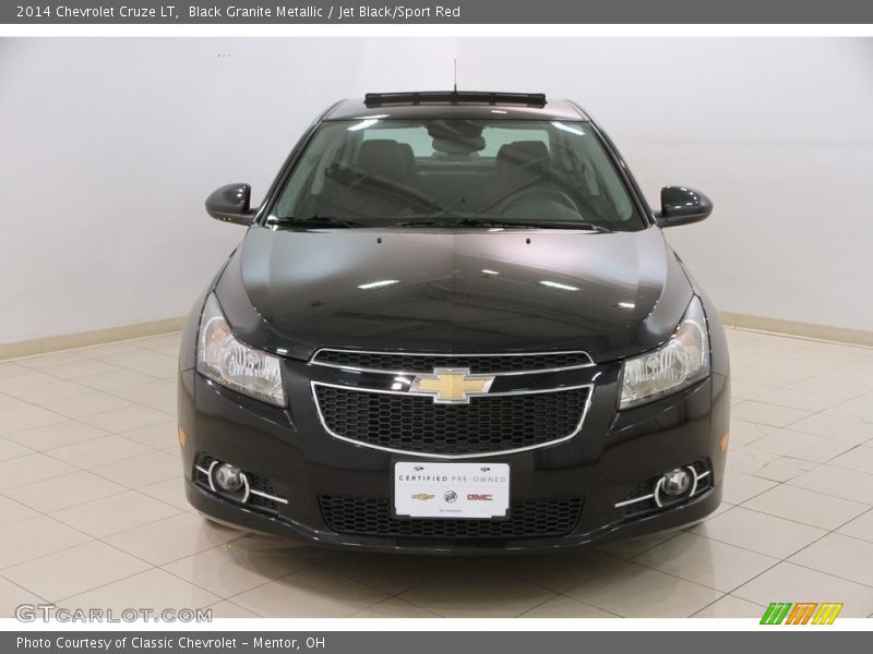 Black Granite Metallic / Jet Black/Sport Red 2014 Chevrolet Cruze LT