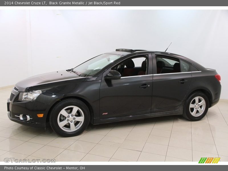 Black Granite Metallic / Jet Black/Sport Red 2014 Chevrolet Cruze LT