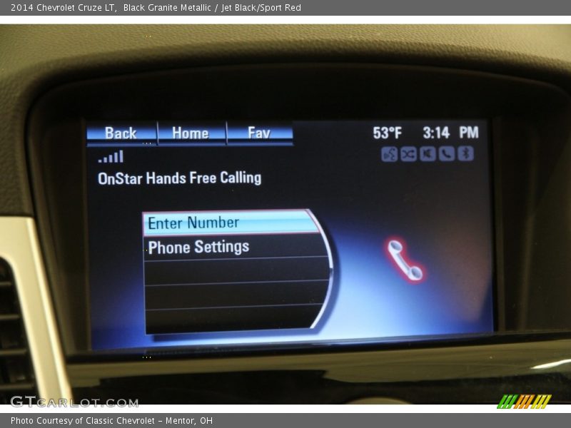 Black Granite Metallic / Jet Black/Sport Red 2014 Chevrolet Cruze LT