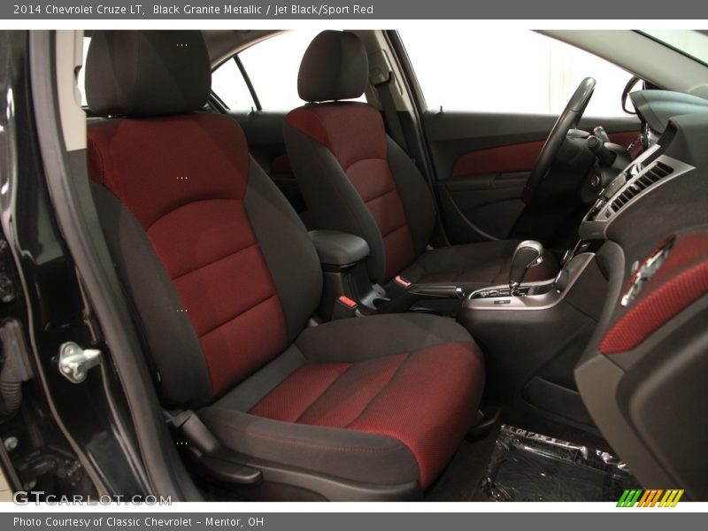 Black Granite Metallic / Jet Black/Sport Red 2014 Chevrolet Cruze LT