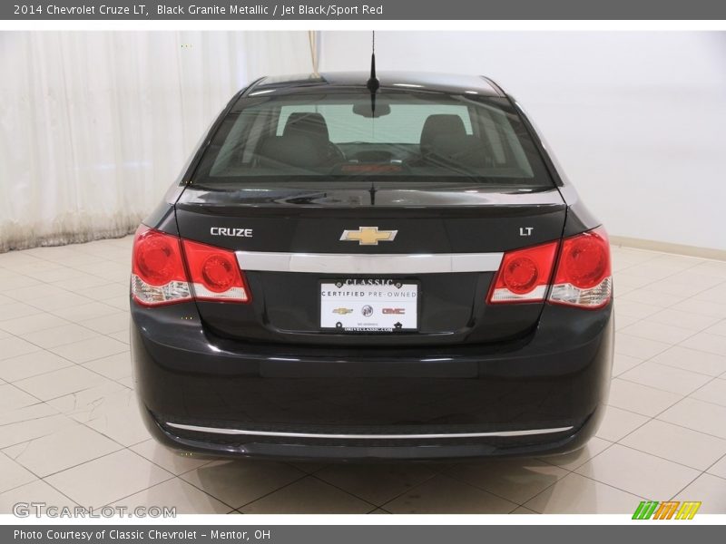 Black Granite Metallic / Jet Black/Sport Red 2014 Chevrolet Cruze LT