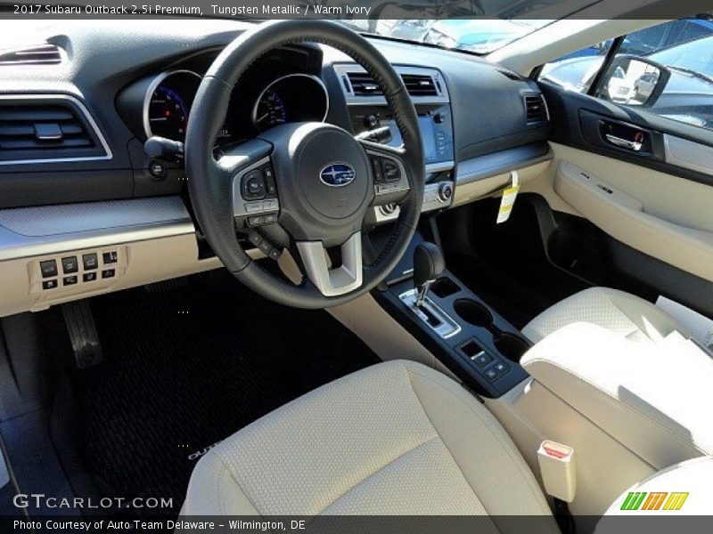 Tungsten Metallic / Warm Ivory 2017 Subaru Outback 2.5i Premium