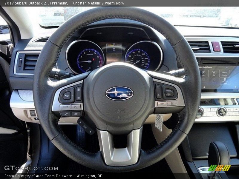 Tungsten Metallic / Warm Ivory 2017 Subaru Outback 2.5i Premium