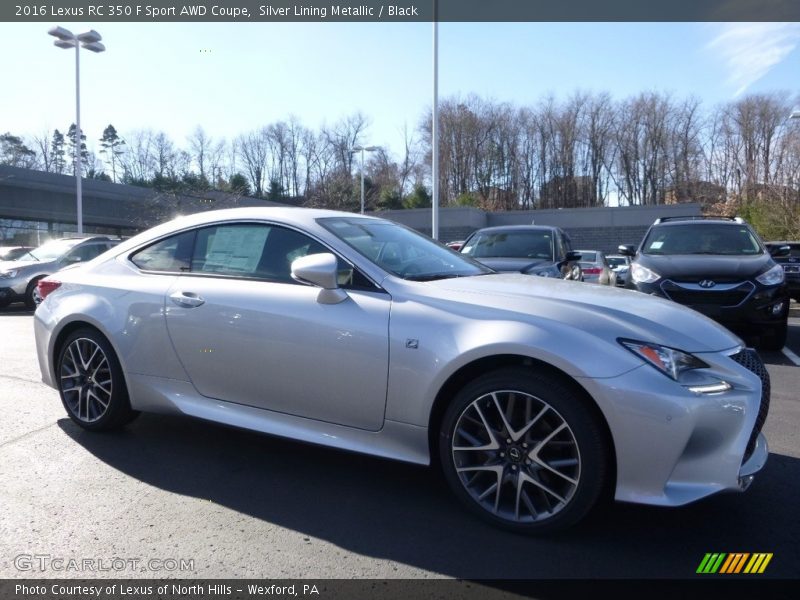 Silver Lining Metallic / Black 2016 Lexus RC 350 F Sport AWD Coupe