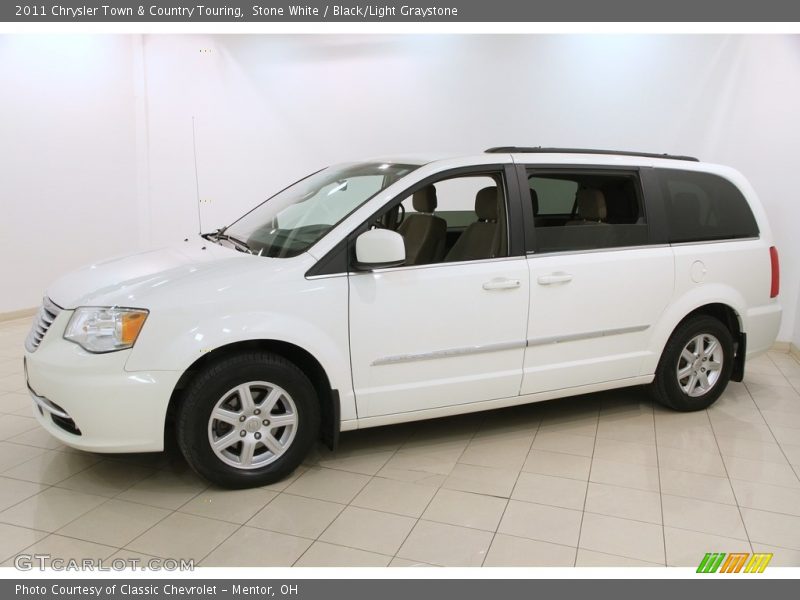 Stone White / Black/Light Graystone 2011 Chrysler Town & Country Touring