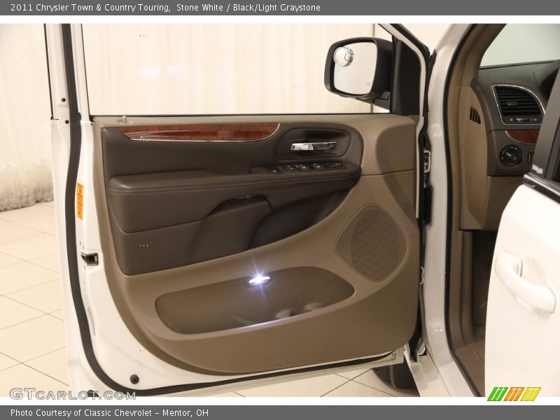 Stone White / Black/Light Graystone 2011 Chrysler Town & Country Touring