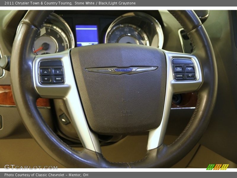 Stone White / Black/Light Graystone 2011 Chrysler Town & Country Touring
