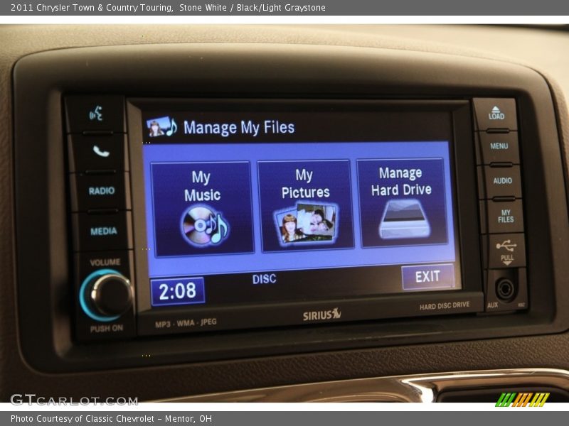 Stone White / Black/Light Graystone 2011 Chrysler Town & Country Touring