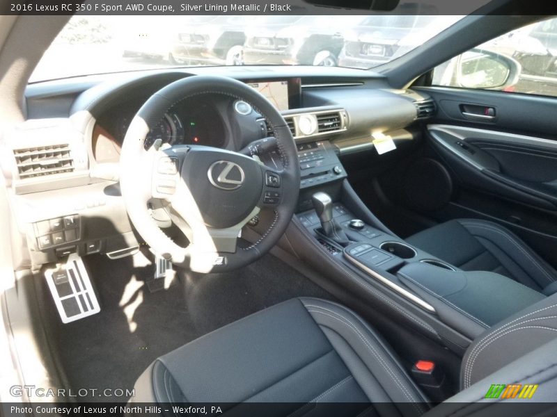 Silver Lining Metallic / Black 2016 Lexus RC 350 F Sport AWD Coupe