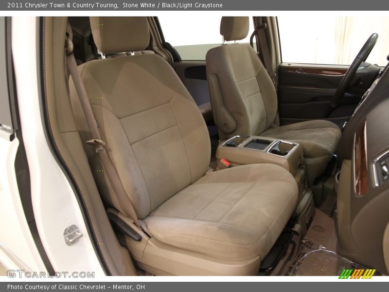 Stone White / Black/Light Graystone 2011 Chrysler Town & Country Touring