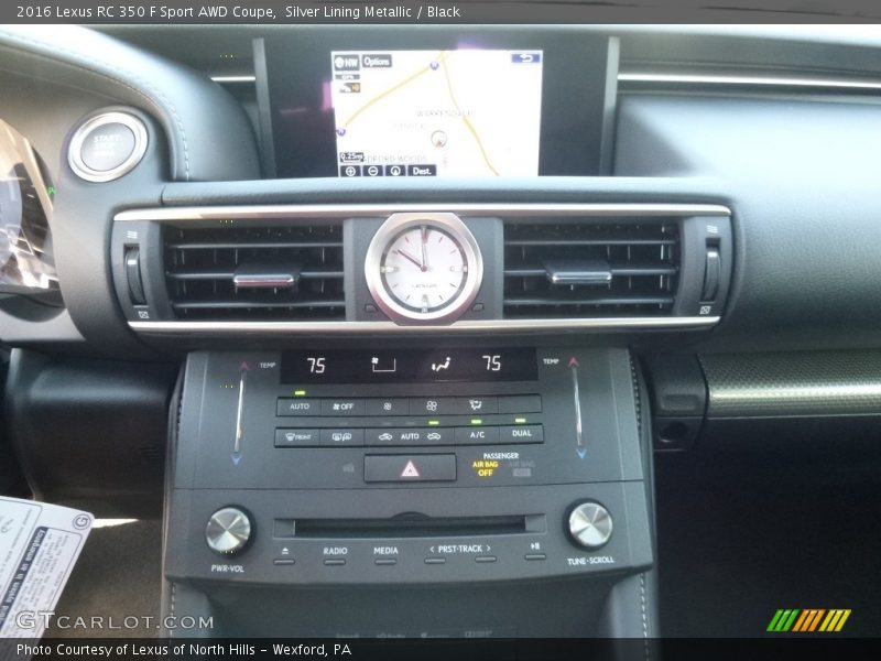 Controls of 2016 RC 350 F Sport AWD Coupe