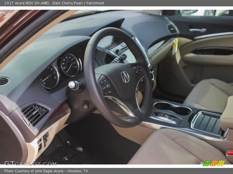 Dark Cherry Pearl / Parchment 2017 Acura MDX SH-AWD