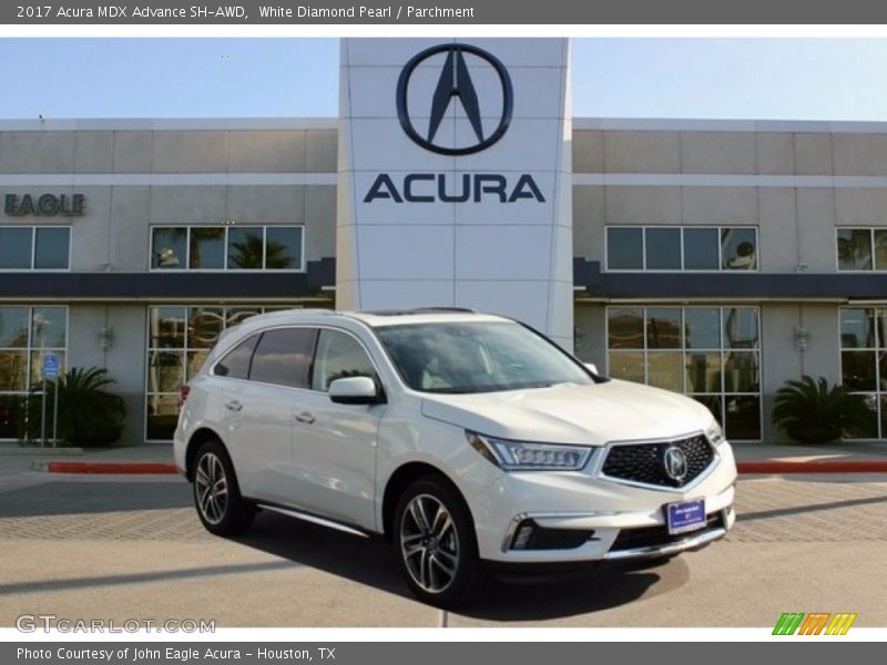 White Diamond Pearl / Parchment 2017 Acura MDX Advance SH-AWD