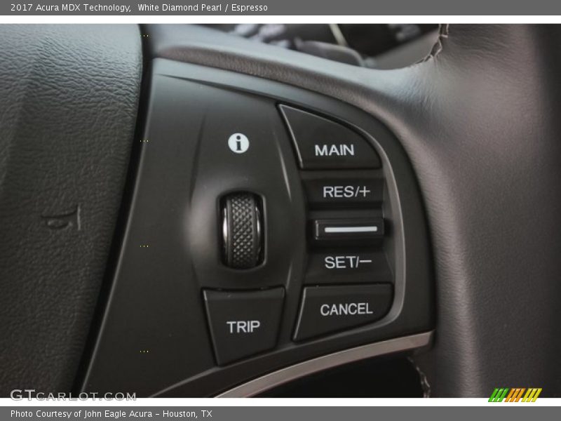 White Diamond Pearl / Espresso 2017 Acura MDX Technology