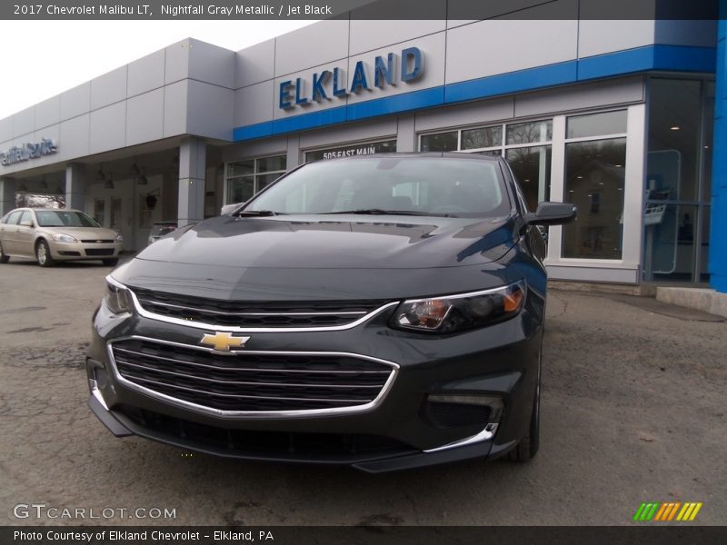 Nightfall Gray Metallic / Jet Black 2017 Chevrolet Malibu LT
