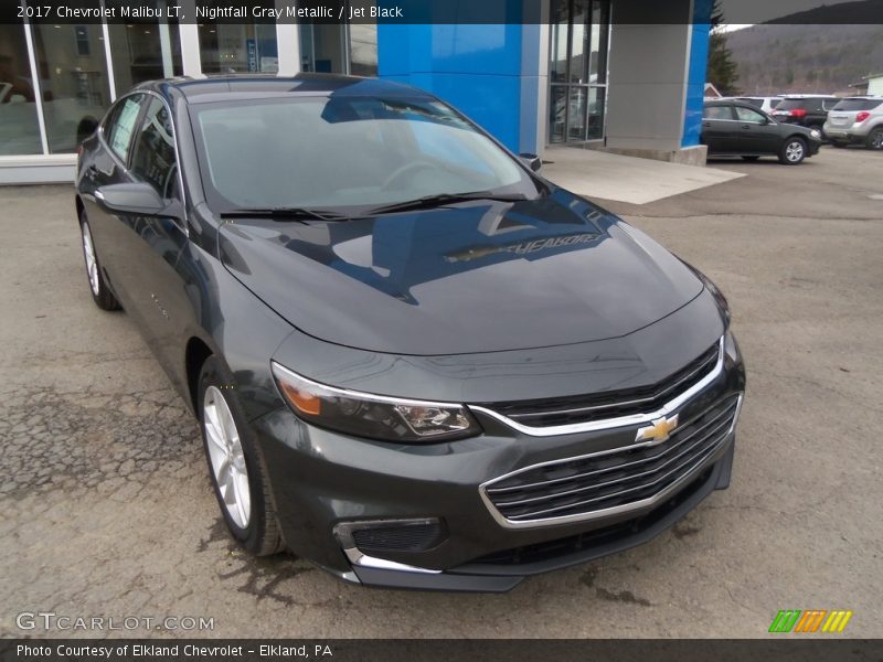 Nightfall Gray Metallic / Jet Black 2017 Chevrolet Malibu LT