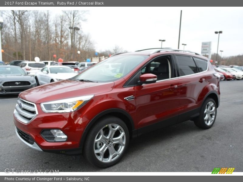 Ruby Red / Charcoal Black 2017 Ford Escape Titanium