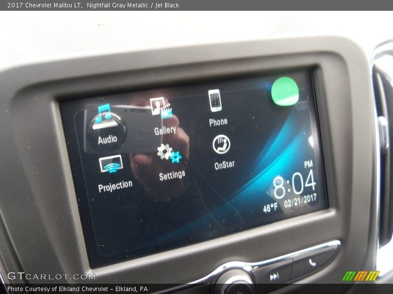 Nightfall Gray Metallic / Jet Black 2017 Chevrolet Malibu LT
