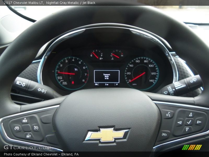 Nightfall Gray Metallic / Jet Black 2017 Chevrolet Malibu LT