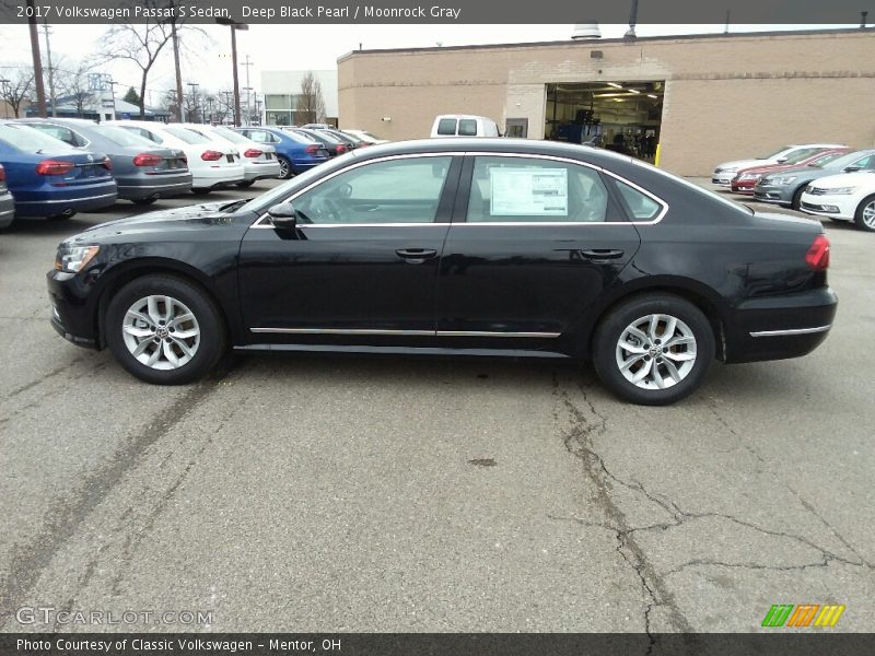 Deep Black Pearl / Moonrock Gray 2017 Volkswagen Passat S Sedan