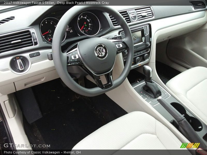 Deep Black Pearl / Moonrock Gray 2017 Volkswagen Passat S Sedan