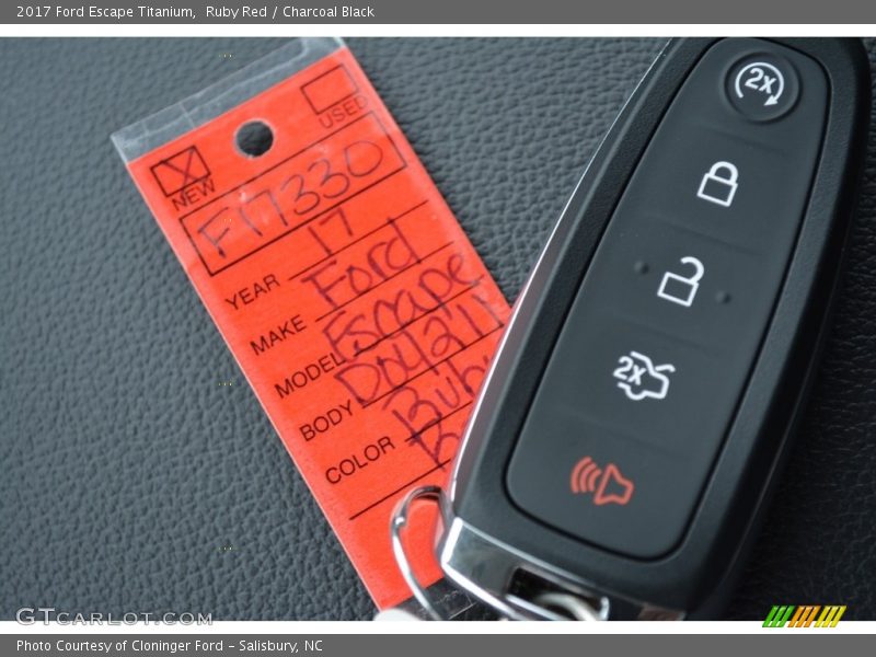 Ruby Red / Charcoal Black 2017 Ford Escape Titanium