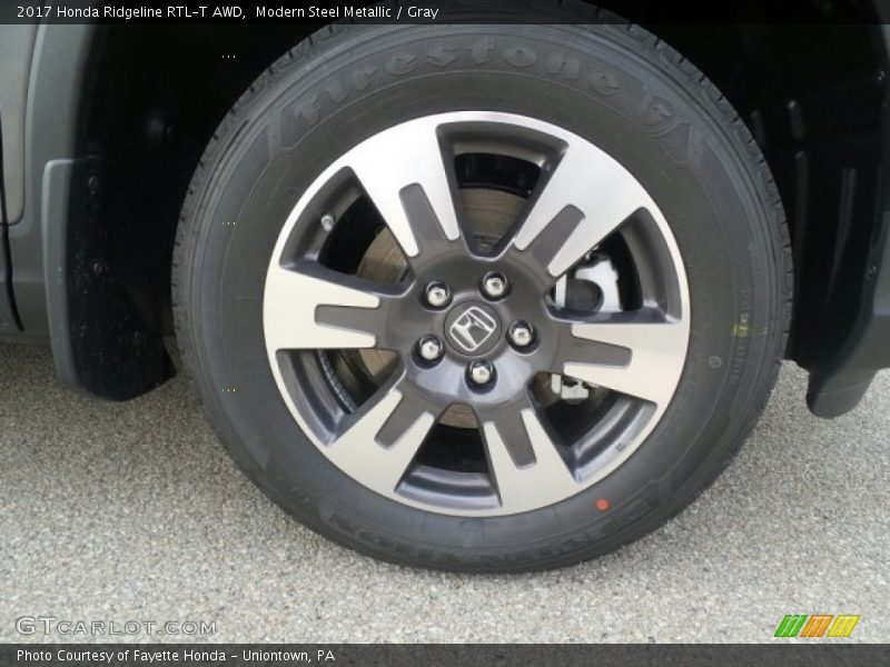 Modern Steel Metallic / Gray 2017 Honda Ridgeline RTL-T AWD