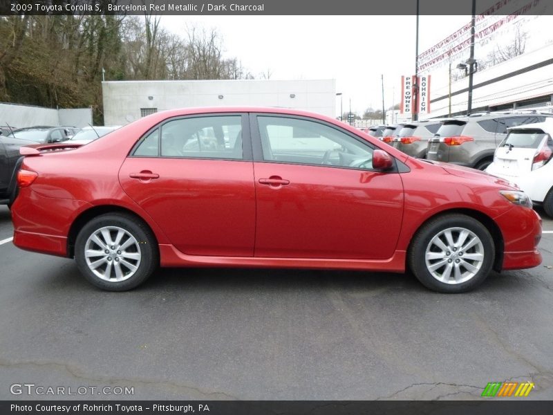 Barcelona Red Metallic / Dark Charcoal 2009 Toyota Corolla S