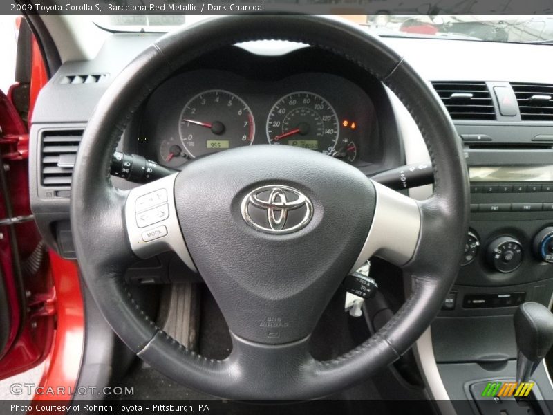 Barcelona Red Metallic / Dark Charcoal 2009 Toyota Corolla S