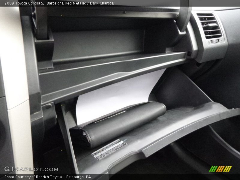 Barcelona Red Metallic / Dark Charcoal 2009 Toyota Corolla S